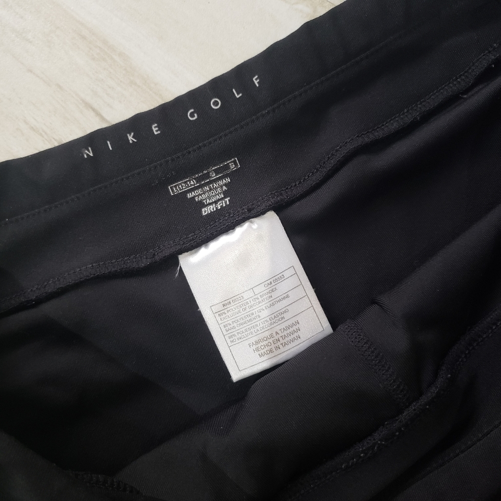 Nike Golf  Women's Black Golf Skirt Size L 12-14  Dry-Fit - Picture 4 of 12